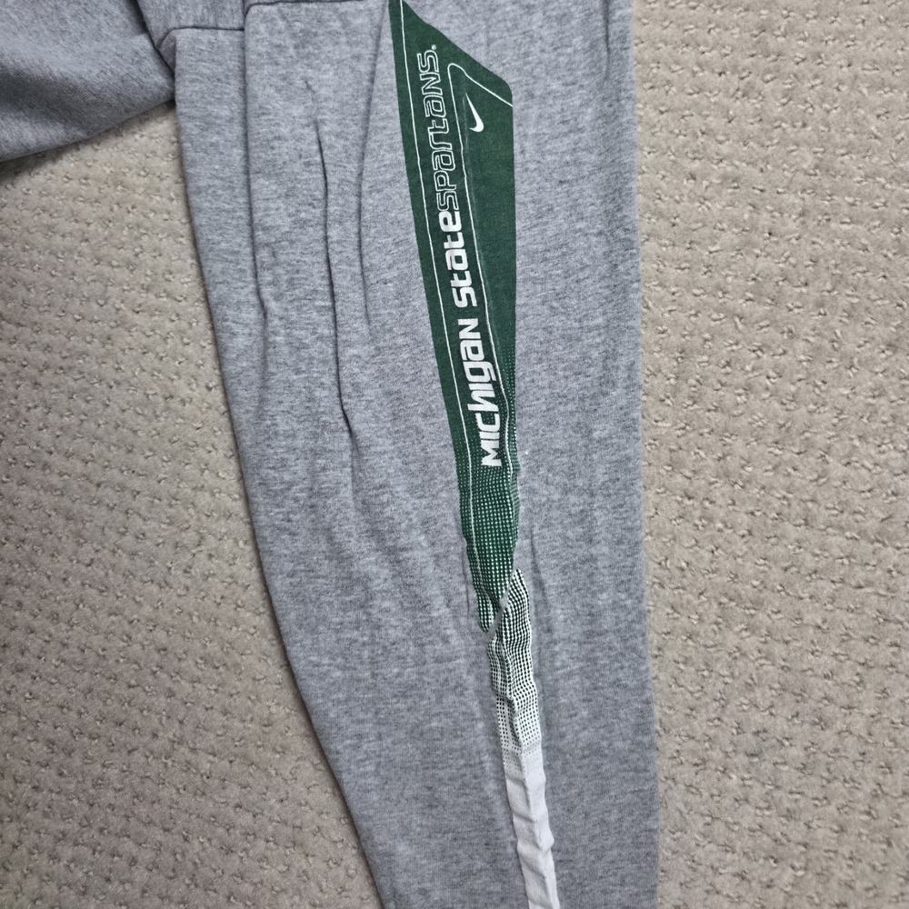 Vintage Y2K Nike Michigan State Spartans T-Shirt Mens L Gray Center Swoosh 90s - Picture 5 of 10